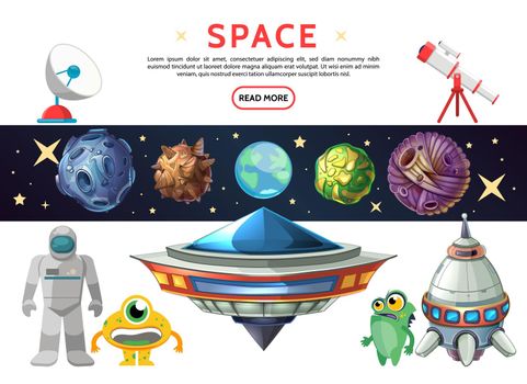 Cartoon Space Composition