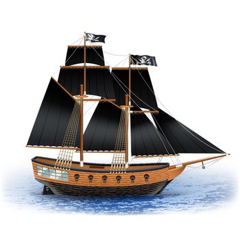  Pirate Ship Illustration 