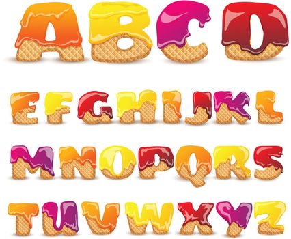Coated Wafers Sweet Alphabet Letters Set