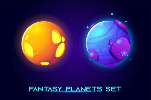 Fantastic space planets for ui galaxy game