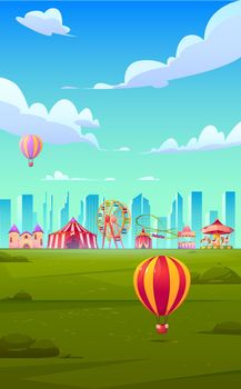 Smartphone background theme with carnival funfair