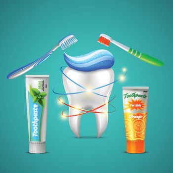 Tooth Dental Care Realistic 