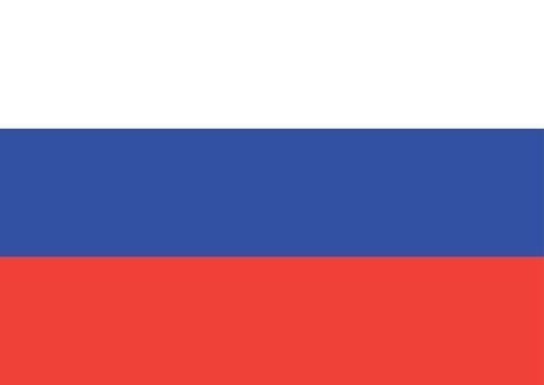 Russia flag vector illustration