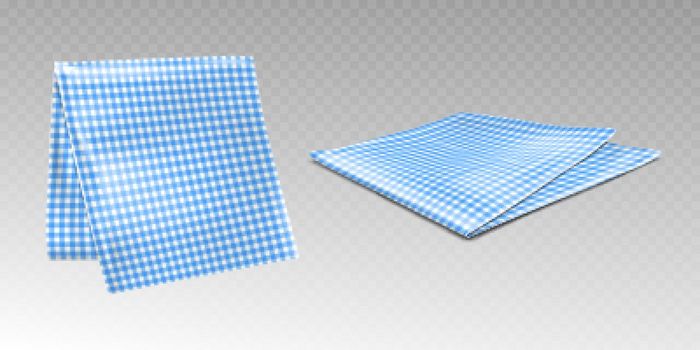 Kitchen towel or tablecloth with chequered print