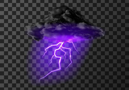 Thunderstorm cloud lightning weather meteo icon