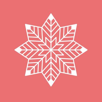 Geometric snowflake vector