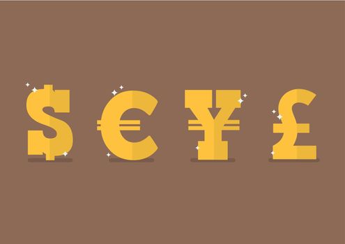 Set of currency icon