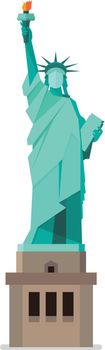 Statue of liberty in flat style