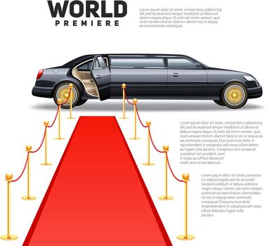 Red Carpet Limousine Colorful Picture