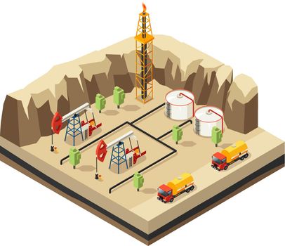 Isometric Oil Industry Template