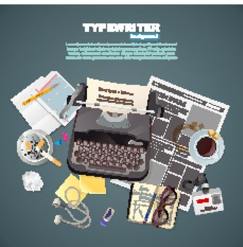 Journalist Typewriter Background