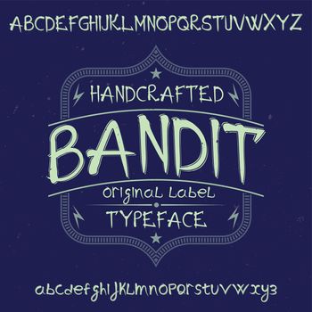 Original label typeface