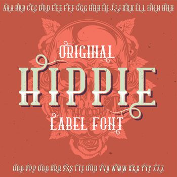 Original label typeface