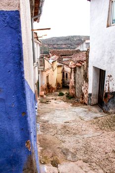 Narrow streets and old facades in Alcaraz