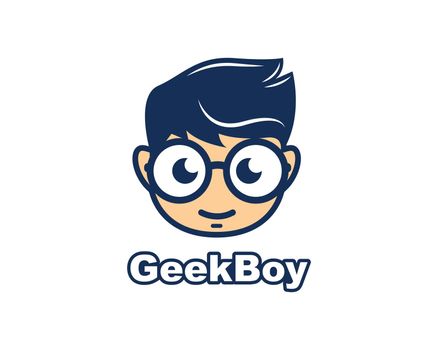 geek boy icon vector illustration design