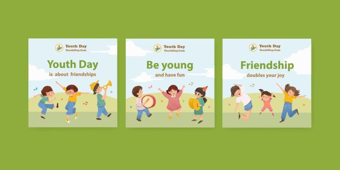 Advertise template with youth day design for brochure,leaflet and   advertise watercolor vector illustration