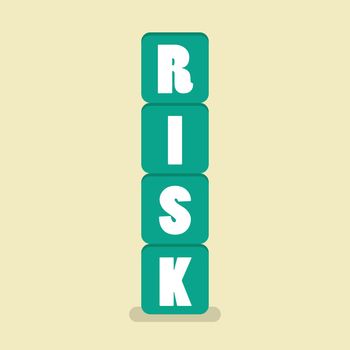 Risk blocks flat style