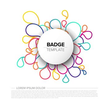 Colorful badge / tag template