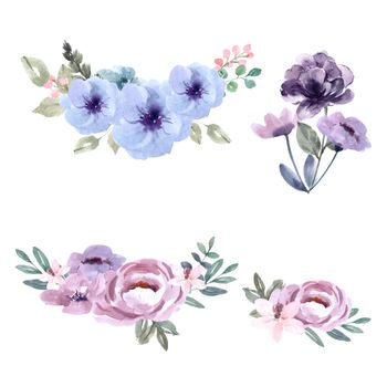 Bouquet Icon for Unique Cover Decoration, Exotic colour flowers vector illustration Template design
