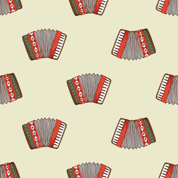Seamless pattern with accordion