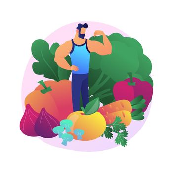 Vegetarianism abstract concept vector illustration.