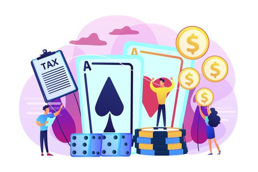 Gambling income concept vector illustration.