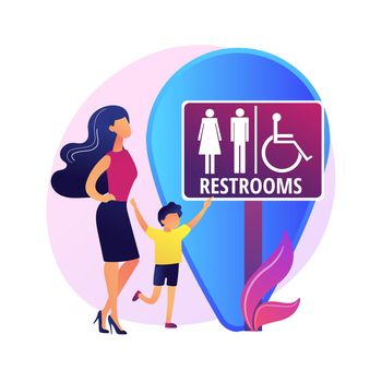 Public restrooms vector concept metaphor