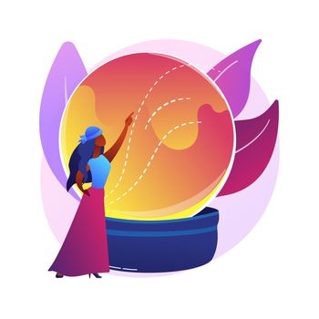 Fortune telling abstract concept vector illustration.