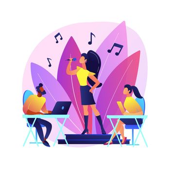 Role audition abstract concept vector illustration.