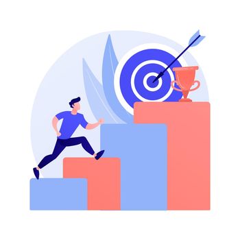 Ambition abstract concept vector illustration.