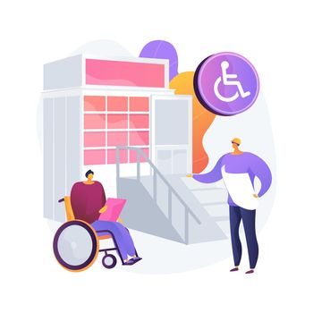 Accessible environment design abstract concept vector illustration.