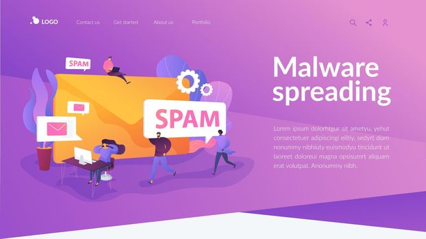 Spam landing page template.