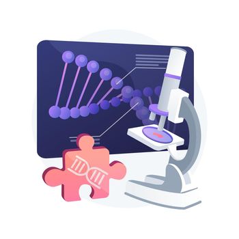 Biotechnology abstract concept vector illustration.