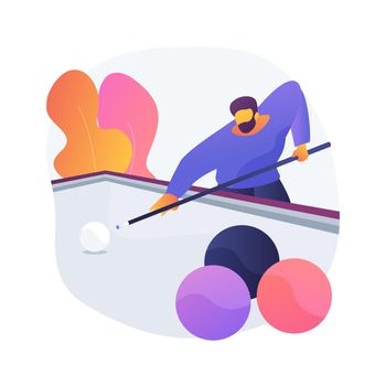 Snooker abstract concept vector illustration.