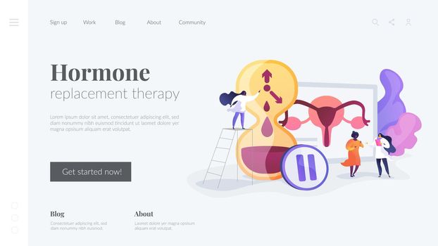 Menopause landing page concept