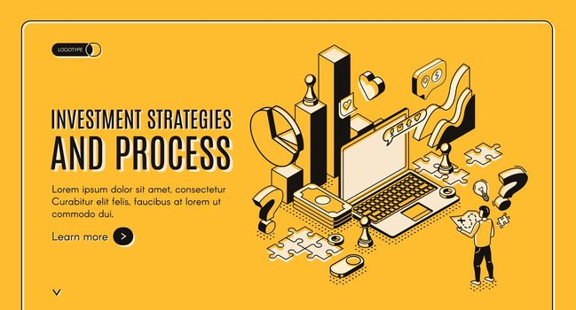 Investment strategies and process isometric banner