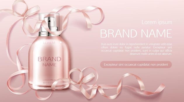 Perfume bottle, flower fragrance cosmetic design