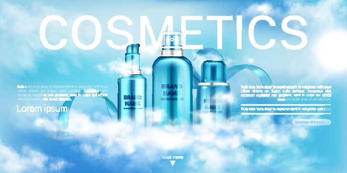 Moisturize cosmetic advertising promo template.