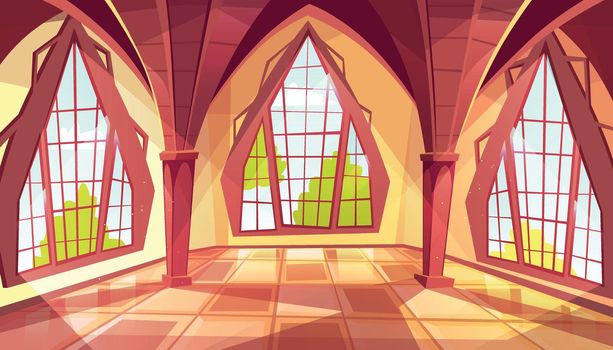 Ballroom or palace windows vector illustration