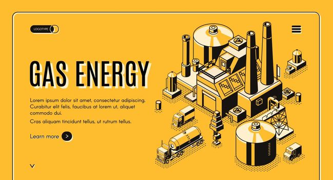 Gas energy industry company vector website