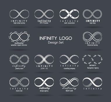 Set of vector infinity logo design