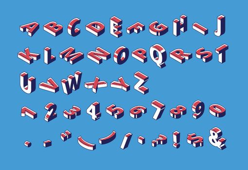 Isometric alphabet, numbers and punctuation, abc