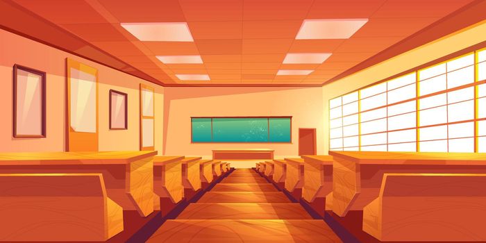 University auditorium cartoon vector interior