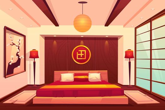 Asian bedroom, chinese, japanese, eastern room