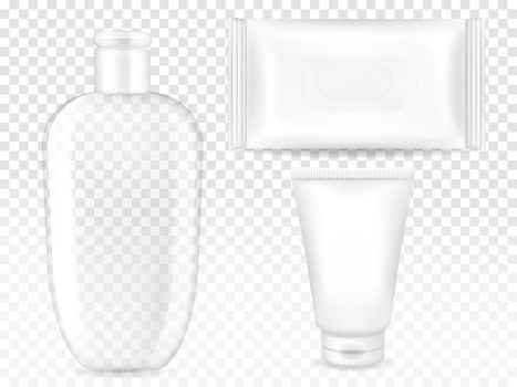 Cosmetic container and package vector illustration