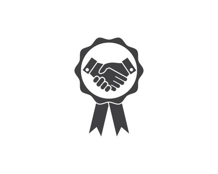 handshake logo vector icon of business agreement 