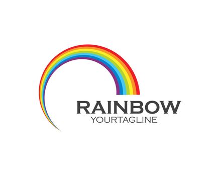 rainbow logo icon vector template