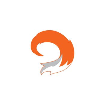 fox tail  icon vector template