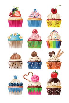Vector set of icons sweets