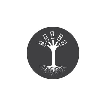money tree logo icon vector illustration